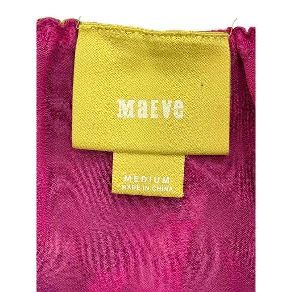 Anthropologie Maeve Banda Floral Maxi Skirt Pink  Green Pull-On Womens Size M - Picture 4 of 7